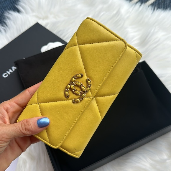 Chanel M-Medium Flap Wallet AG / Jaune - Picture 4 of 17